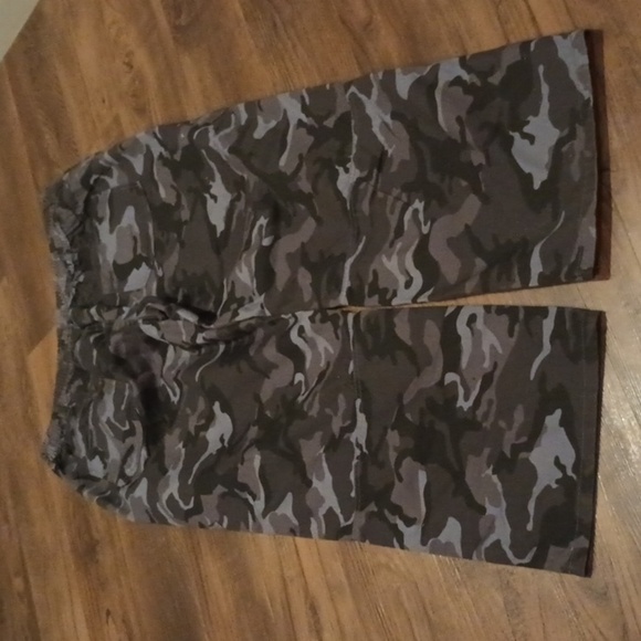 Big Dude Grey Camo Cargo Straight Leg Cotton Pants A34 - Picture 7 of 7